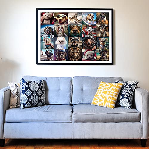 Cute Dogs 500 Pieces Jigsaw Puzzle Featuring Very Large Pieces and Cute Puppies. for Adults