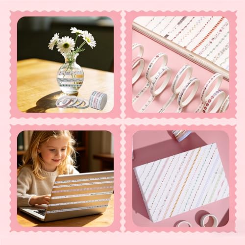 30 Rolls Pastel Floral Washi Tape Set (30 Count)