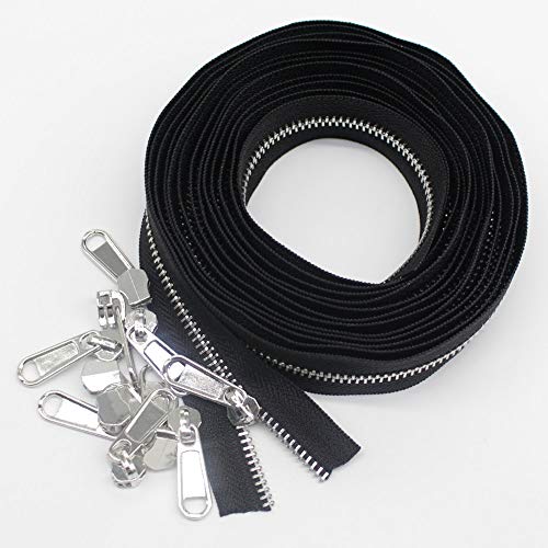 5 Metal Zippers by The Yard Bulk 4 Yards
