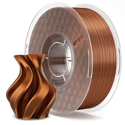 Silk PLA 3D Printer Filament 1.75mm Copper 1KG (35.27 Ounce)