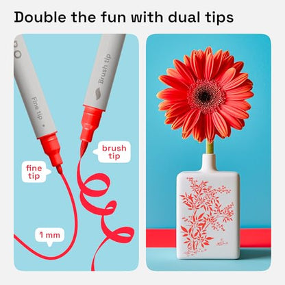 Red Dual Tip Acrylic Paint Pens (2 Count)