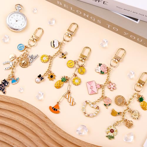24 Set Lip Gloss Keychain Making Kit with Gift Packaging Supplies (24 Count)