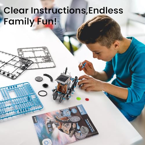 12-in-1 Solar Robot Building Kit STEM Gift for Boys Ages 8-13 (190 Count)