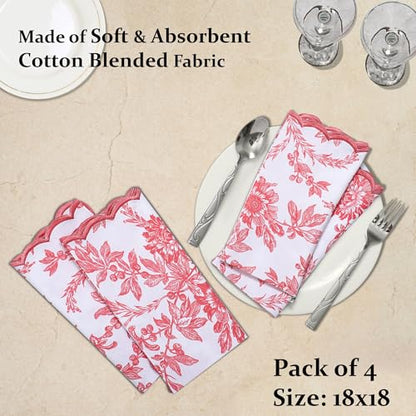 Hand Block Print Cloth Napkins (4 Count)