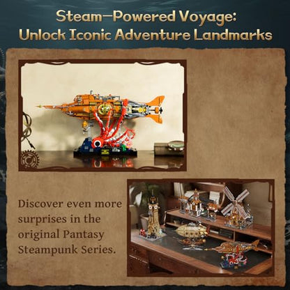 Steampunk Nautilus Submarine Building Set for Adults