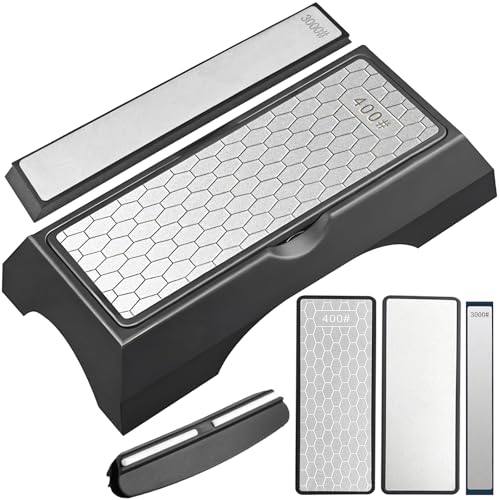 Diamond Sharpening Stone Set & Knife Sharpener Whetstone Kit