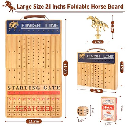 Large 21 Inches Horse Race Board Game