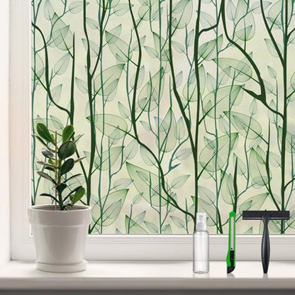 Window Film Privacy Decorative Window Clings 35.4'' x 78.7'' (19.35 Sq Ft)
