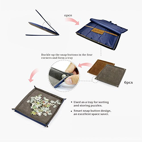 1500 Piece Jigsaw Puzzle Board with Padded Cover