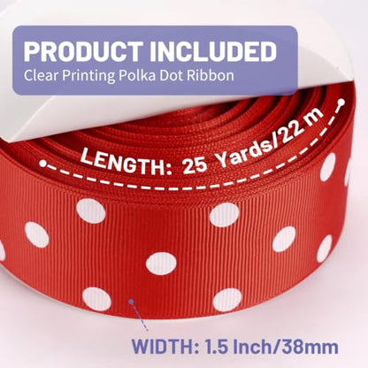 Polka Dot Grosgrain Ribbon 1.5 Inch