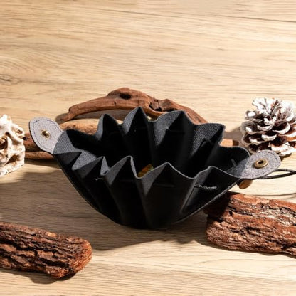 Black Drawstring Dice Bag and Rolling Tray