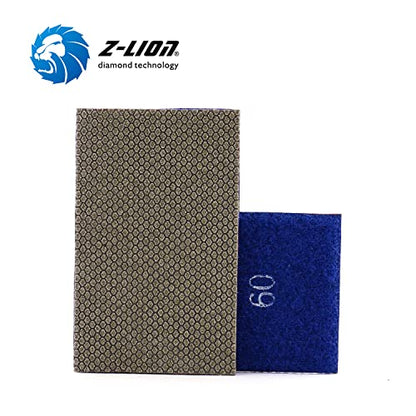 Diamond Abrasive Paper Sheets 60 Grit Diamond Sandpaper Nylon Back for Grinding Stone Glass Ceramic