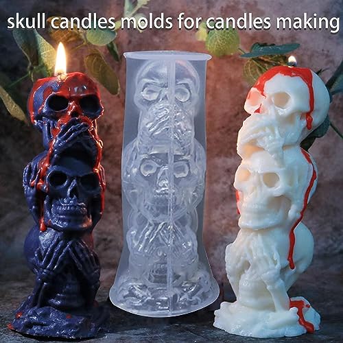 4Pcs Halloween Ghost Candle Silicone Molds Set (4 Count)