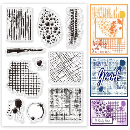 Clear Stamp Mottled Patterns Silicone Stamps for DIY Scrapbooking Photo Album Decorative Cards Making Background Holiday Card Making Album Crafts