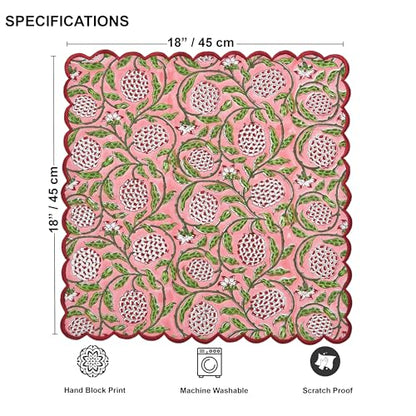 Hand Block Print Cloth Napkins (4 Count)