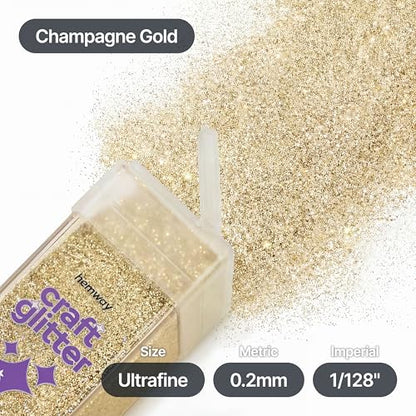 Craft Glitter Shaker Champagne Gold 130g Ultrafine (4.5 Ounce)
