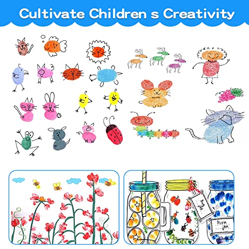 8 Colors Rainbow Washable Large Ink Pads for Rubber Stamps Kids