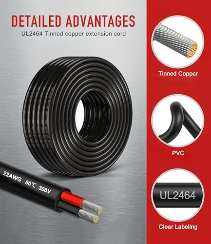 22AWG 2 Conductor Electrical Wire