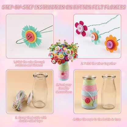 Poke in Art Flower Bouquet DIY Craft Kit for Girls Age 4