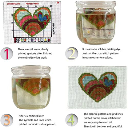 Stamped Cross Stitch Kits Beginners Full Range of Crossstitching Preprinted Kits Pattern for Kids or Adults
