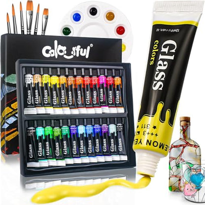 Stain Glass Paint Set (9.6 Fl Oz)