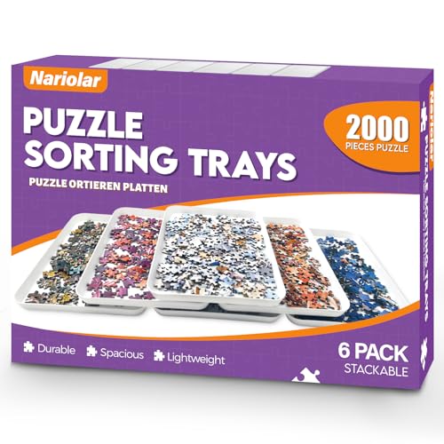 11.5 x 8.3 in Puzzle Sorting Trays Stackable