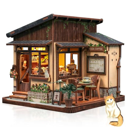DIY Miniature House Kit Japanese Coffee Shop Dollhouse