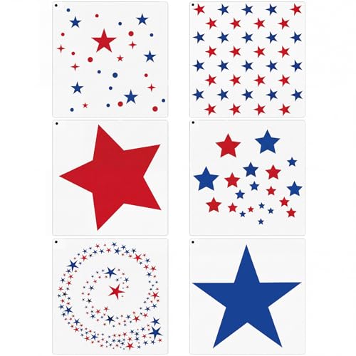 6 Pcs Star Stencil Kit for Painting (6 Count)