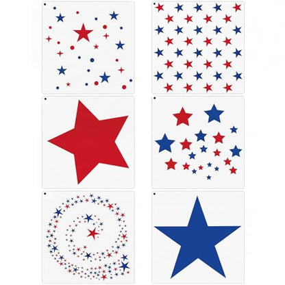 6 Pcs Star Stencil Kit for Painting (6 Count)