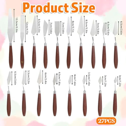 27 Piece Stainless Steel Palette Knife Set (27 Count)