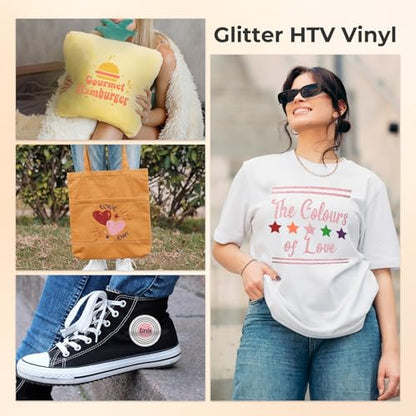White Glitter HTV Heat Transfer Vinyl