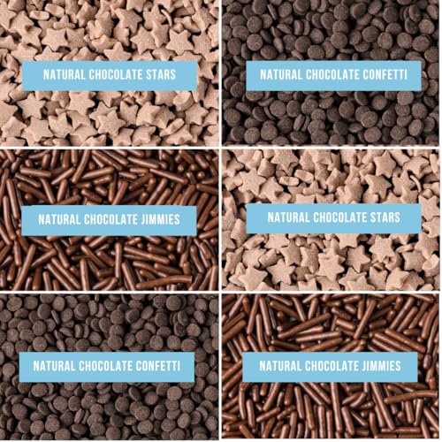 Dye Free Chocolate Sprinkles 6 Cell Jar (2.75 Ounce)