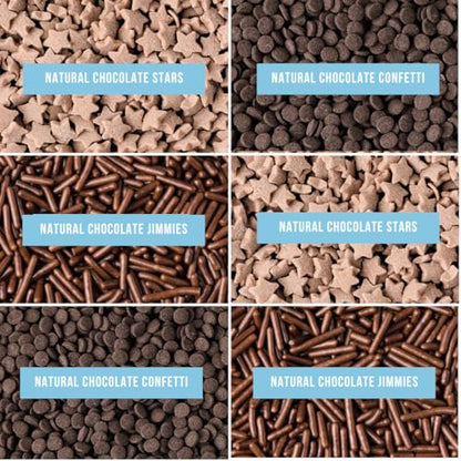 Dye Free Chocolate Sprinkles 6 Cell Jar (2.75 Ounce)
