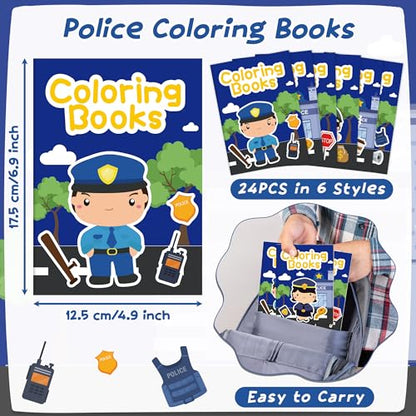 Police Coloring Books for Kids (24 Count)