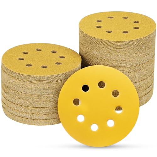 100PCS 5 Inch Sanding Discs 320 Grit Random Orbit Sander Sandpaper (100 Count)