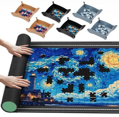 Extra Large Jigsaw Puzzle Mat Roll Up for 2000 Pieces