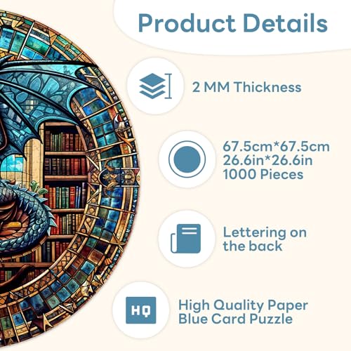 Round Puzzles for Adults 1000 Pieces (1000 Count)