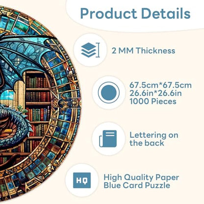 Round Puzzles for Adults 1000 Pieces (1000 Count)