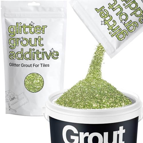 Olive Green Glitter Grout Additive 100g Metallic Flakes (3.52 Ounce)
