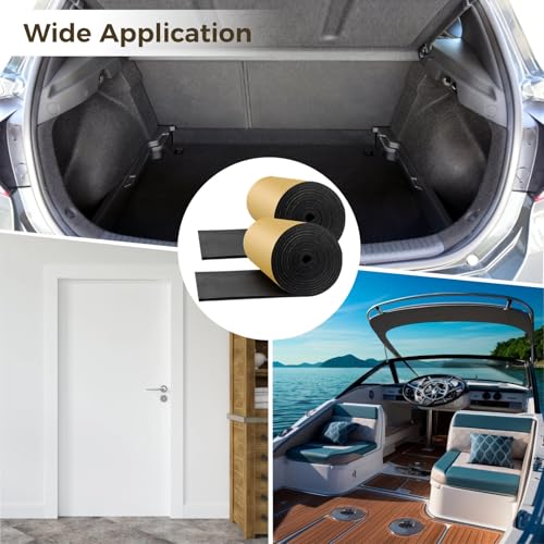 2 PCS Foam Rubber Sheet with Adhesive (2 Count)