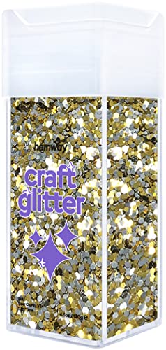 Craft Glitter Shaker Gold Silver 110g Super Chunky (3.9 Ounce)