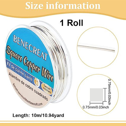 33 Feet 21Gague Square Copper Wire