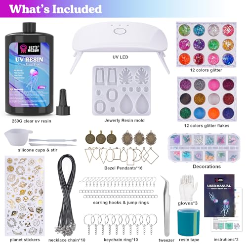 250g UV Resin Jewelry Making Kit