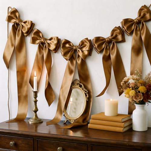 Pale Gold Satin Ribbon 4 Inch x 10 Yards Double Faced