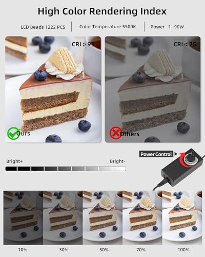 Upgrade Professional Portable Photo Studio Light Box with 1222 LED Lights
