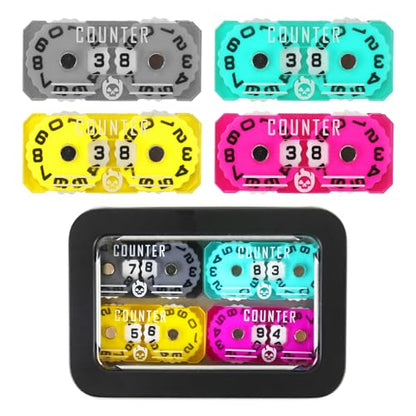 4Pcs MTG Life Counter Twin Digits with Metal Box