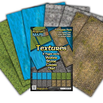 The Textures Pack Roleplaying Battlemaps; 16 Modular RPG Maps in 8 Double