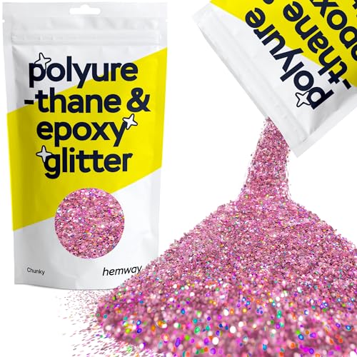 Resin Glitter Rose Pink Holographic 100g Chunky (3.5274 Ounce)