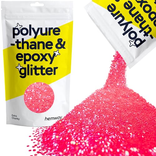 Resin Glitter Fluorescent Pink 100g Extra Chunky (3.5274 Ounce)