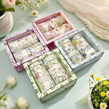 Floral Gilding Decorative Washi Tape Set (48 Count)